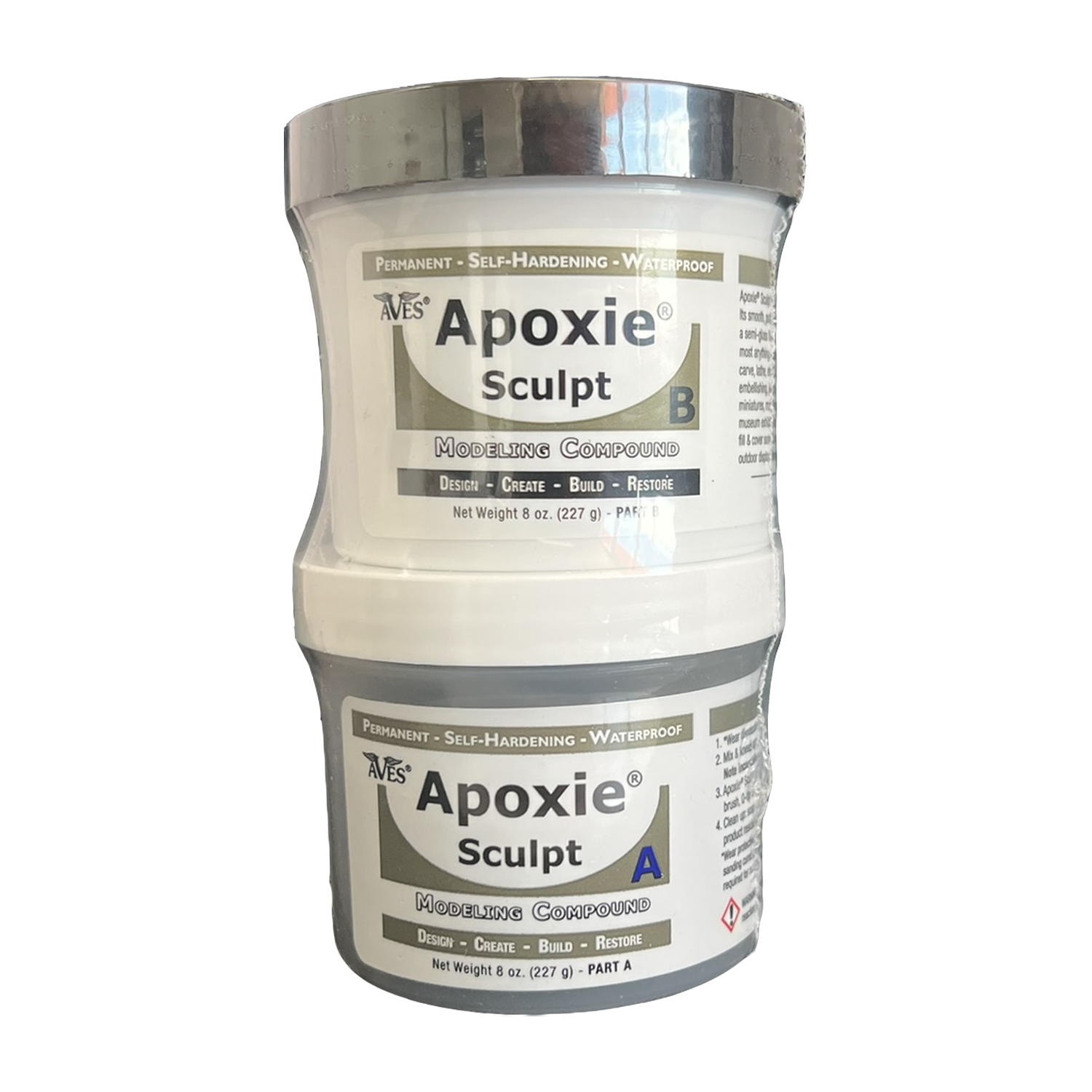  Apoxie® Sculpt, Black Apoxie® - (Parts A and B and Combined A +  B)